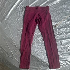 Justice Girls Burgundy Leggings Size 10 Stretch Yoga Pants
